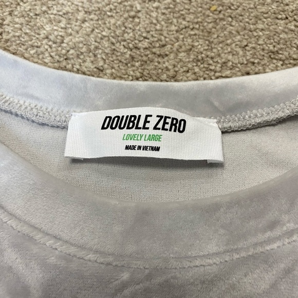 Double Zero Velour Crewneck Sweatshirt - Picture 3 of 4